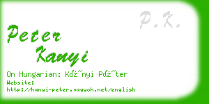 peter kanyi business card